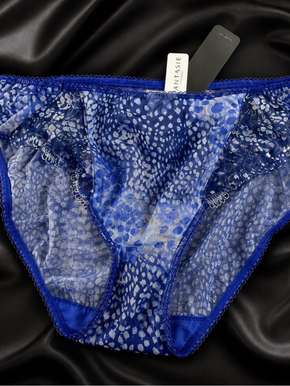 NWT Small Fantasize Lace blue/purple flowered sexy  lingerie